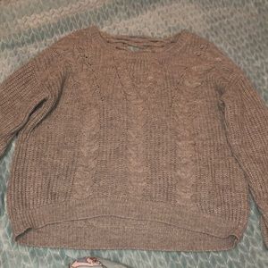 Grey knitted sweater